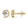 Semi Circle Solitaire 0.50CT Stud Diamond Earring