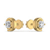 Semi Circle Solitaire 0.50CT Stud Diamond Earring