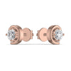 Semi Circle Solitaire 0.50CT Stud Diamond Earring