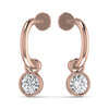 1.32CT Solitaire Huggies Diamond Hoop Earrings