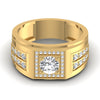 Square 1.19CT Solitary Diamond Men's Ring