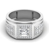 Square 1.19CT Solitary Diamond Men's Ring