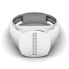 Center Single Line 0.08CT Men's Diamond Ring