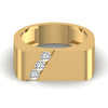 Three Stone 0.33CT Cross Line Diamond Men's Ring