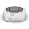 Three Stone 0.33CT Cross Line Diamond Men's Ring