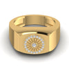 Sun Signet 0.18CT Diamond Men's Ring