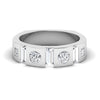 1.48CT Princess Baguette Cut Men's Band Ring