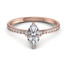 1.24CT Marquise Cut Real Diamond Engagement Ring