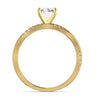 Engraved Twisted 1.18CT Solitaire Gold Diamond Ring
