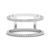 0.50CT Double Diamond Line Designer Ring